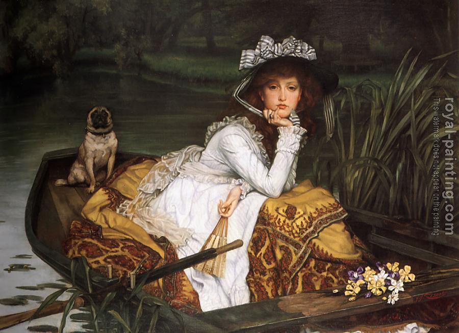 James Tissot : Young Lady in a Boat